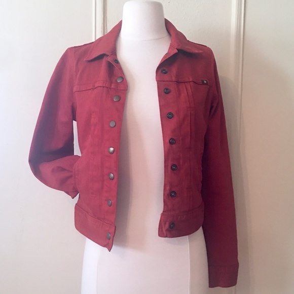 Lucky Brand Burnt Orange Jean / Denim Jacket - xs - Picture 5 of 11